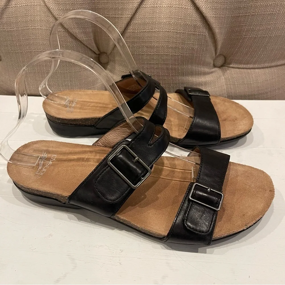 Dansko  Strappy Sandals Womens Shoes Size 41 EU 10.5-11 US Black Leather buckles